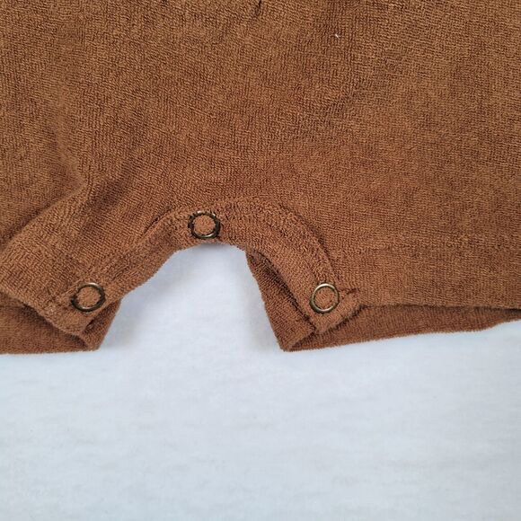 Kidwild Baby Tank Shorts Romper Jumper Size 0-3 months Brown Button Front Boho - Picture 2 of 6
